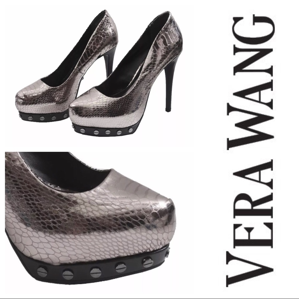 New Vera Wang Svkarina Silver Heels π Size 8.5 - Picture 2 of 7